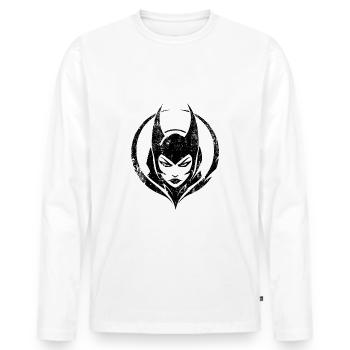 Therapist by day, superheroine by night - Men's Premium Organic Long Sleeve Shirt - white - Front - Nico (187cm)