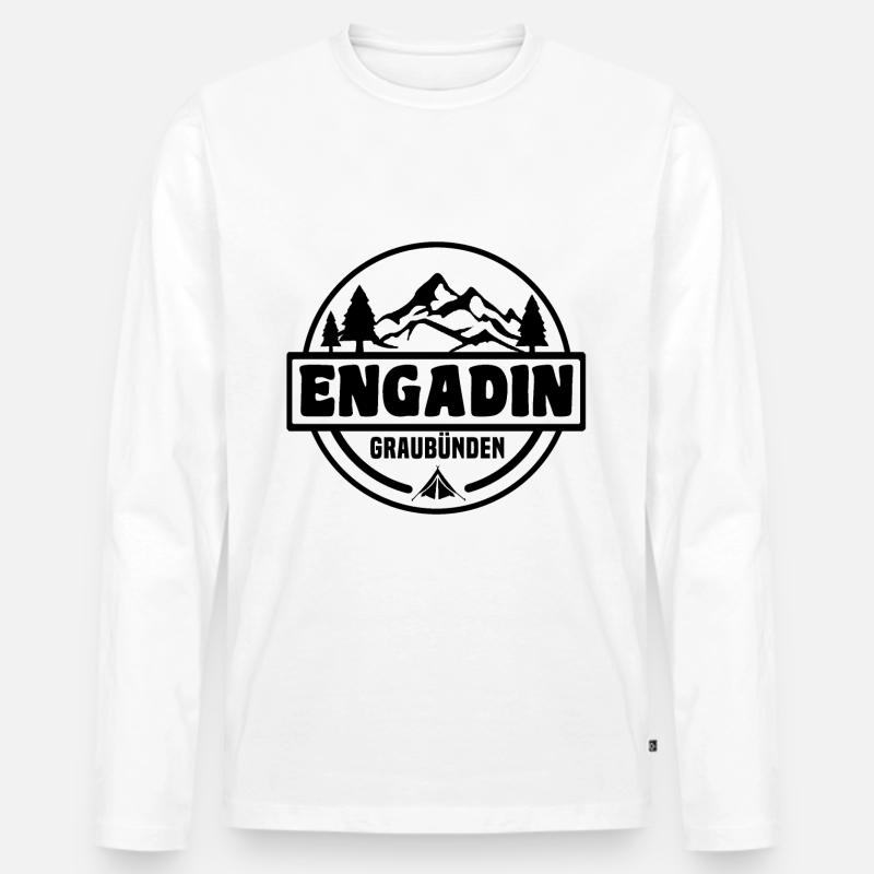 Engadin - Männer Premium Bio Langarmshirt - undefined