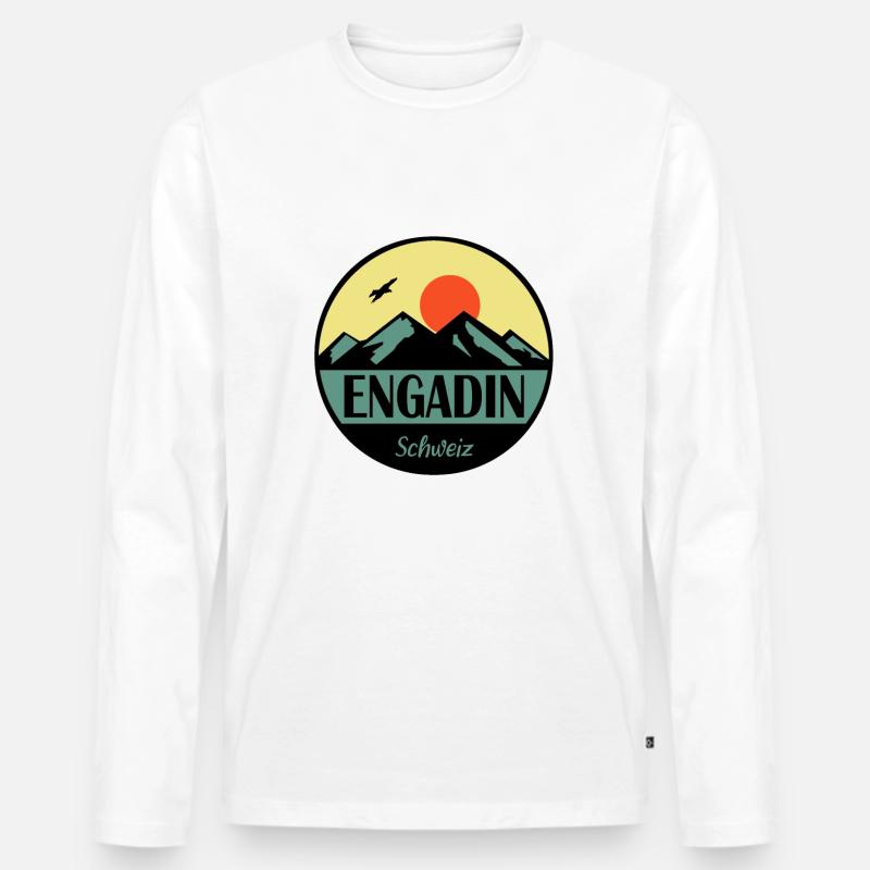 Engadin - Männer Premium Bio Langarmshirt - undefined