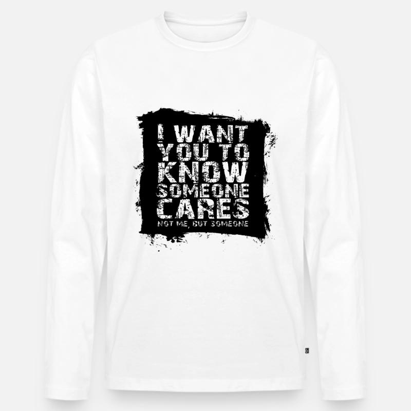 ADHS - Männer Premium Bio Langarmshirt - Weiß