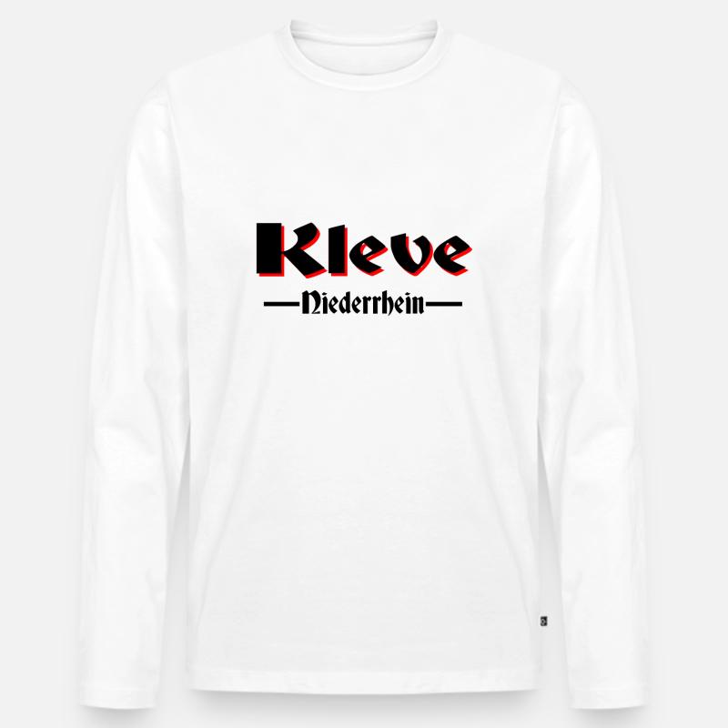 Kleve schwarz rot - Männer Premium Bio Langarmshirt - undefined