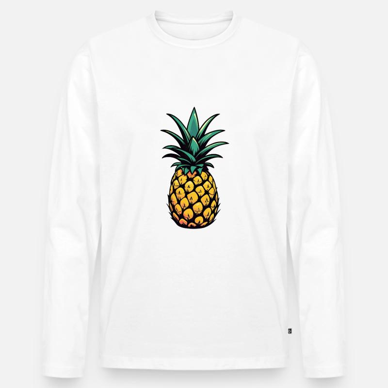 Ananas - Männer Premium Bio Langarmshirt - undefined