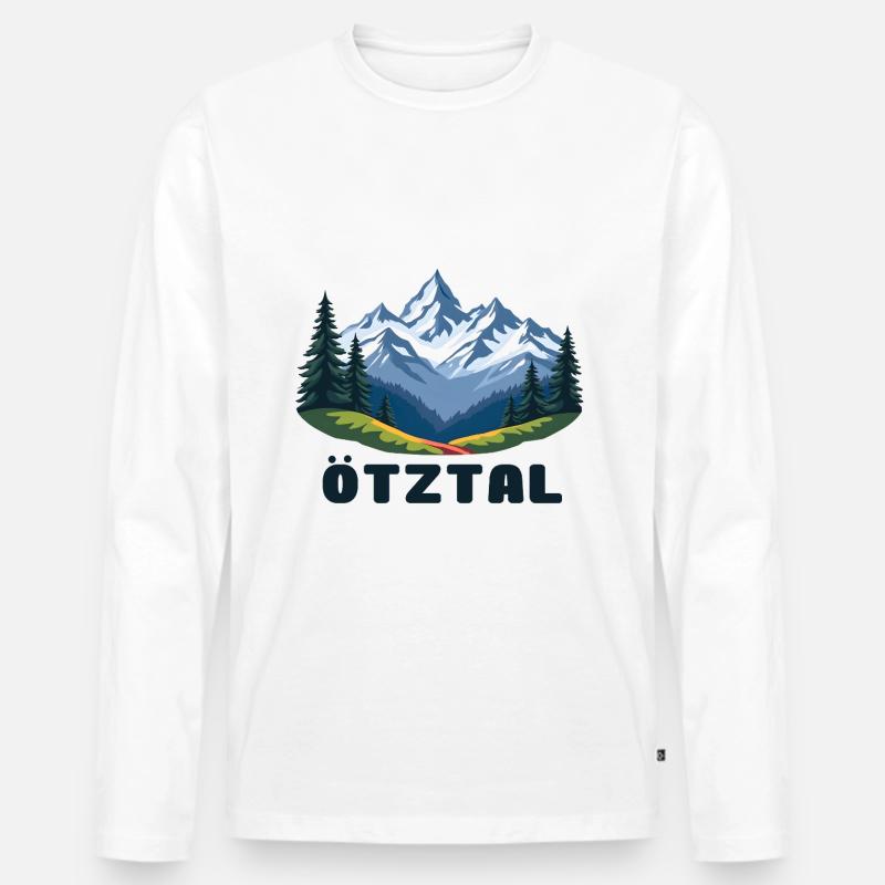 Oetztal Ötztal - Männer Premium Bio Langarmshirt - undefined