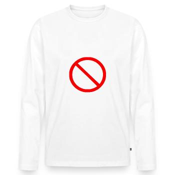 Smoking shrinks the biceps - T-shirt manches longues Premium bio Homme - blanc - Devant - Nico (187cm)