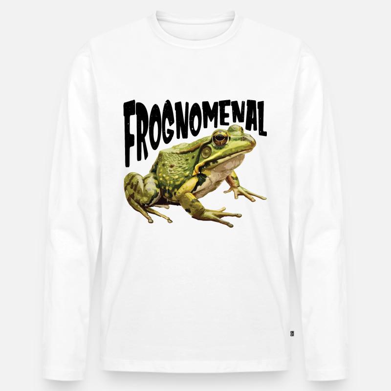 Frognomenal 2 - Männer Premium Bio Langarmshirt - Weiß