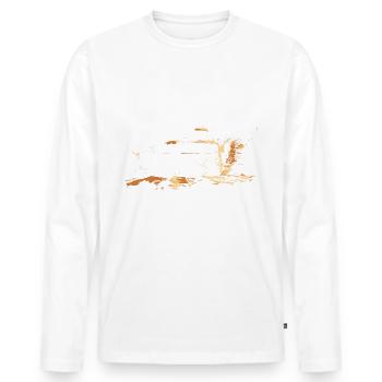 Rallye du désert - T-shirt manches longues Premium bio Homme - blanc - Devant - Nico (187cm)