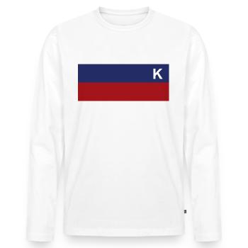 The New Kickers - Männer Premium Bio Langarmshirt - Weiß - Vorne - Nico (187cm)