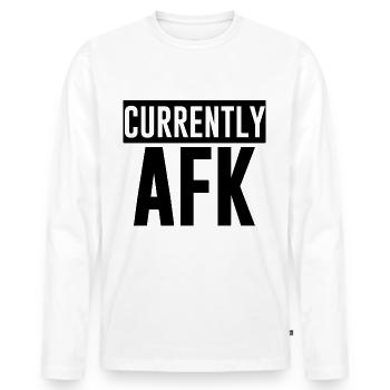 Actuellement Afk 3 - T-shirt manches longues Premium bio Homme - blanc - Devant - Nico (187cm)