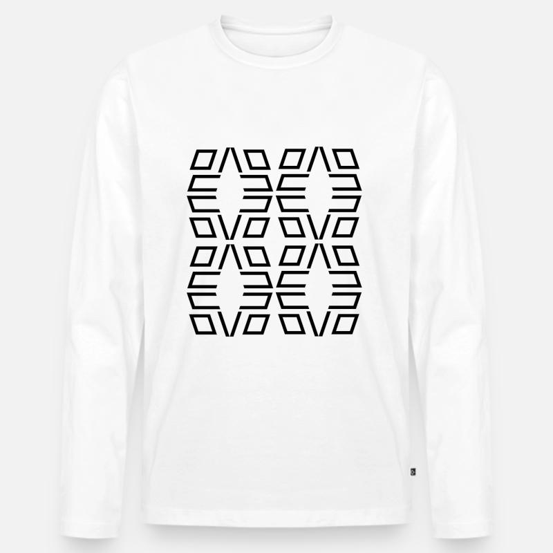 Einzigartige Form - Männer Premium Bio Langarmshirt - Weiß