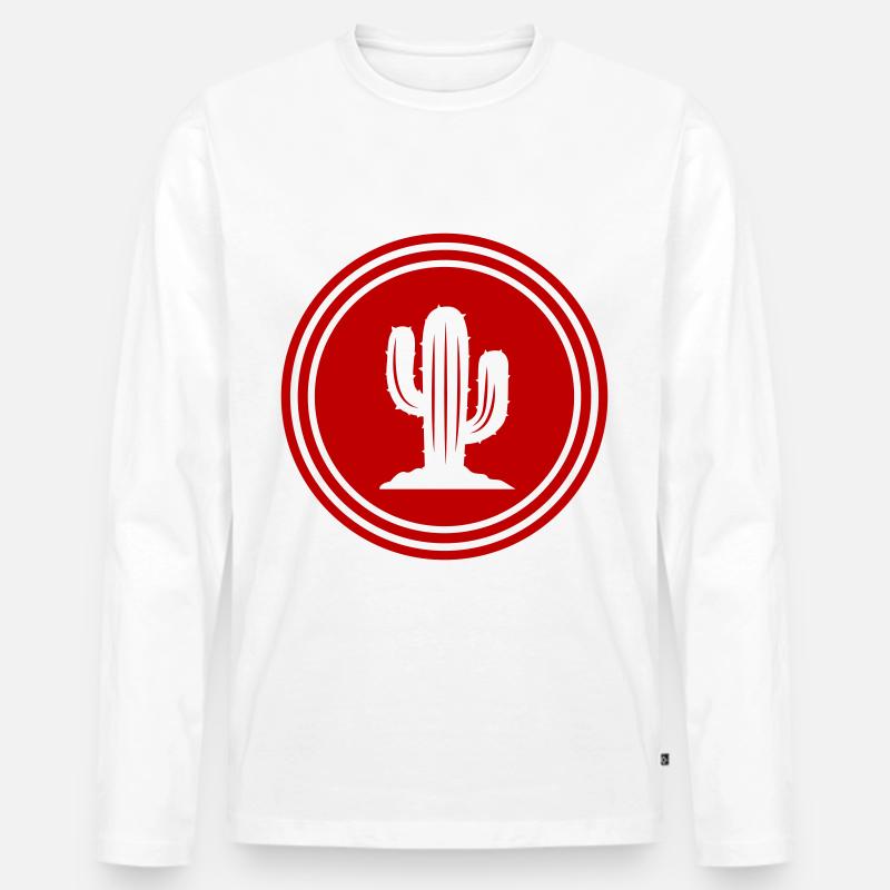 Kaktus Element - Männer Premium Bio Langarmshirt - Weiß