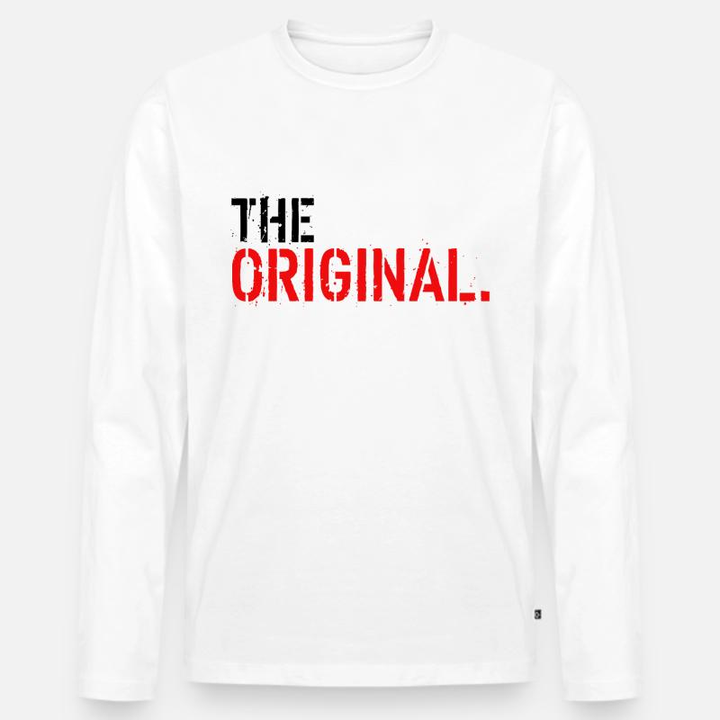 Das Original - Männer Premium Bio Langarmshirt - Weiß