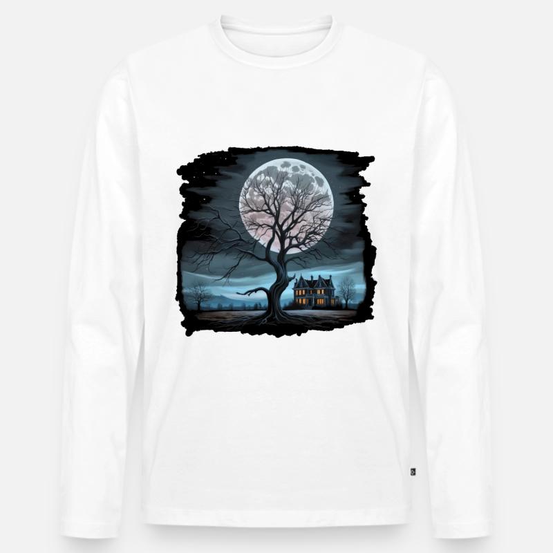 TheTree III - Männer Premium Bio Langarmshirt - Weiß