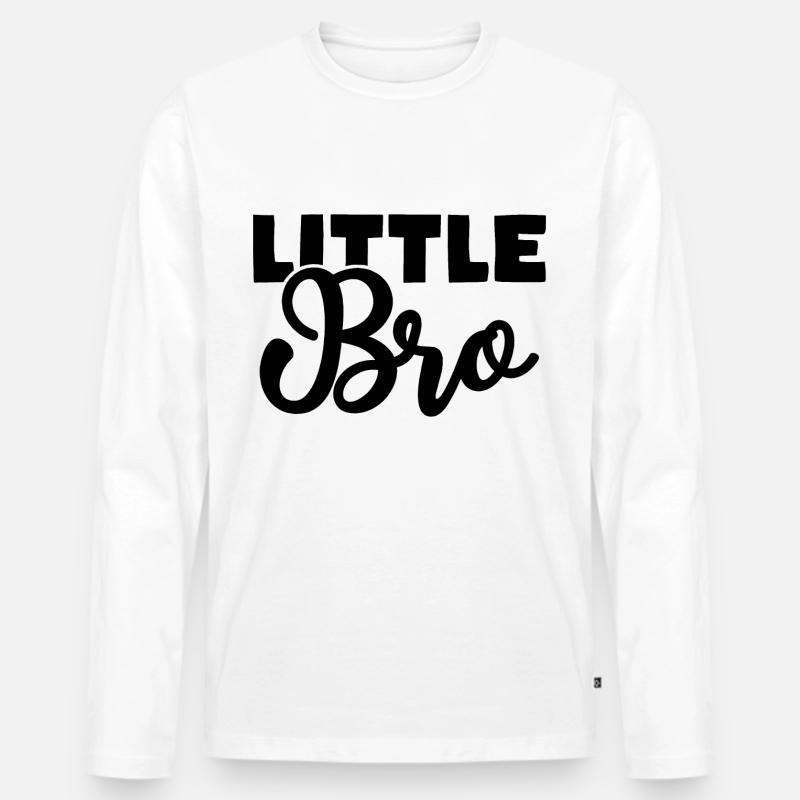 Little Bro - Männer Premium Bio Langarmshirt - Weiß