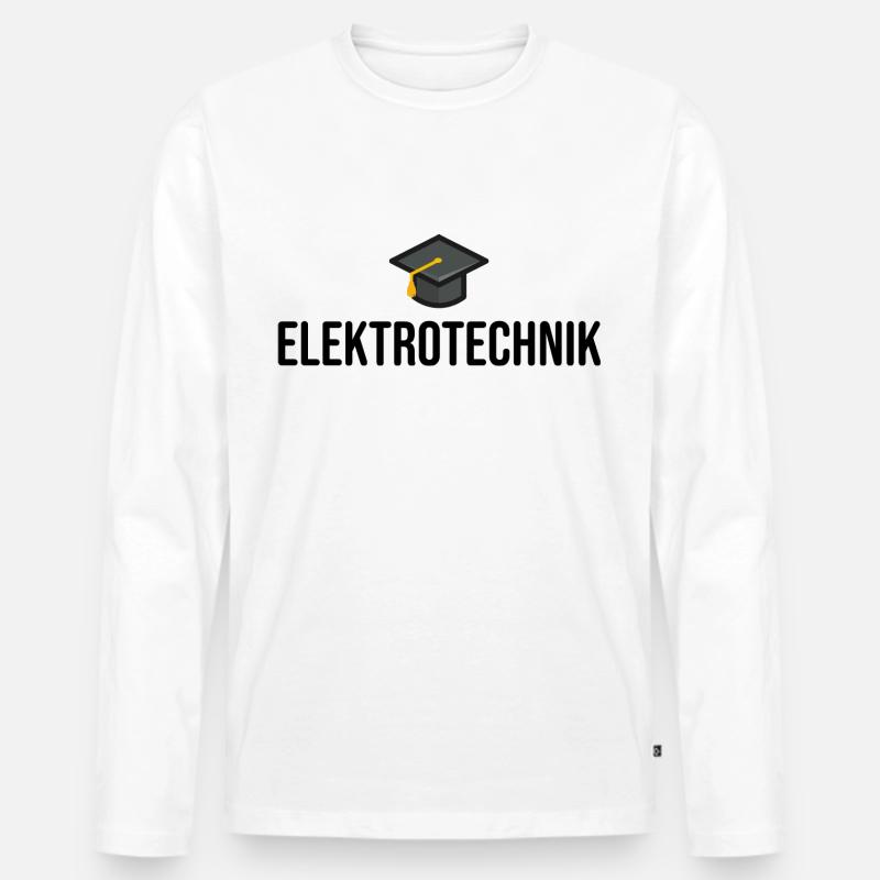 Elektrotechnik Studium Ausbildung - Männer Premium Bio Langarmshirt - Weiß