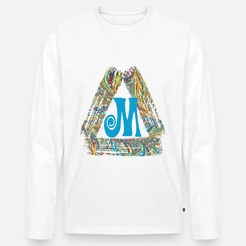 e 201 m - Männer Premium Bio Langarmshirt - Weiß