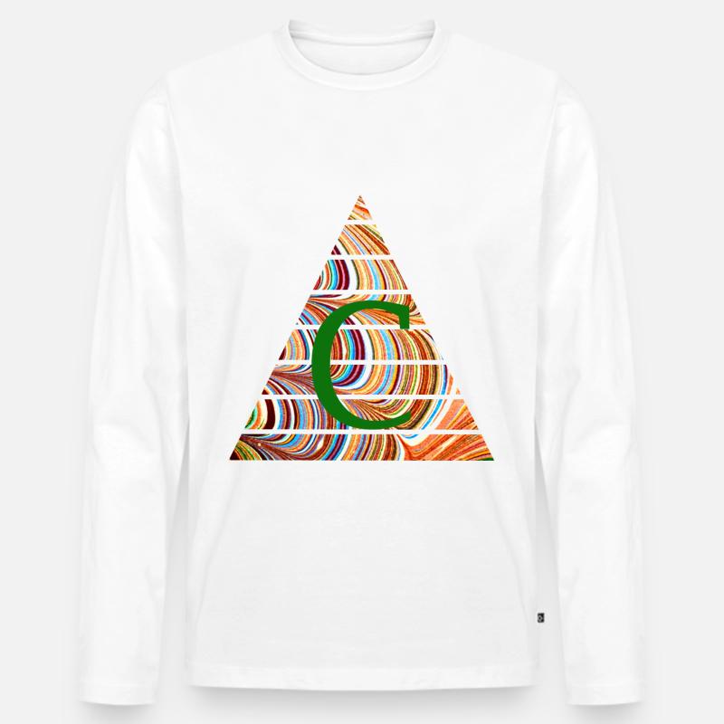 triangle e 56 c - Men's Premium Organic Long Sleeve Shirt - white