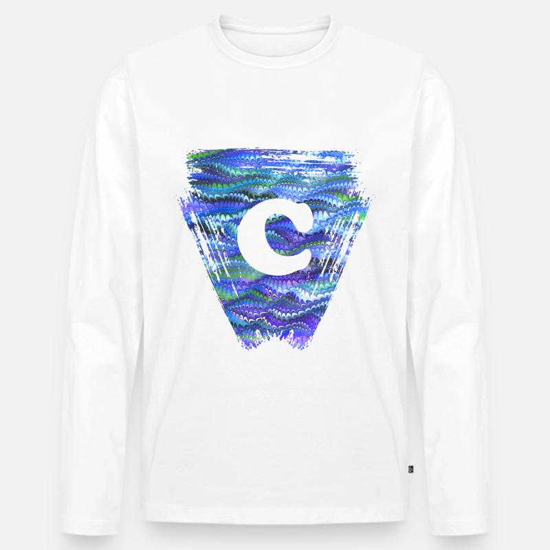 Triangle E 103 C - Men's Premium Organic Long Sleeve Shirt - white