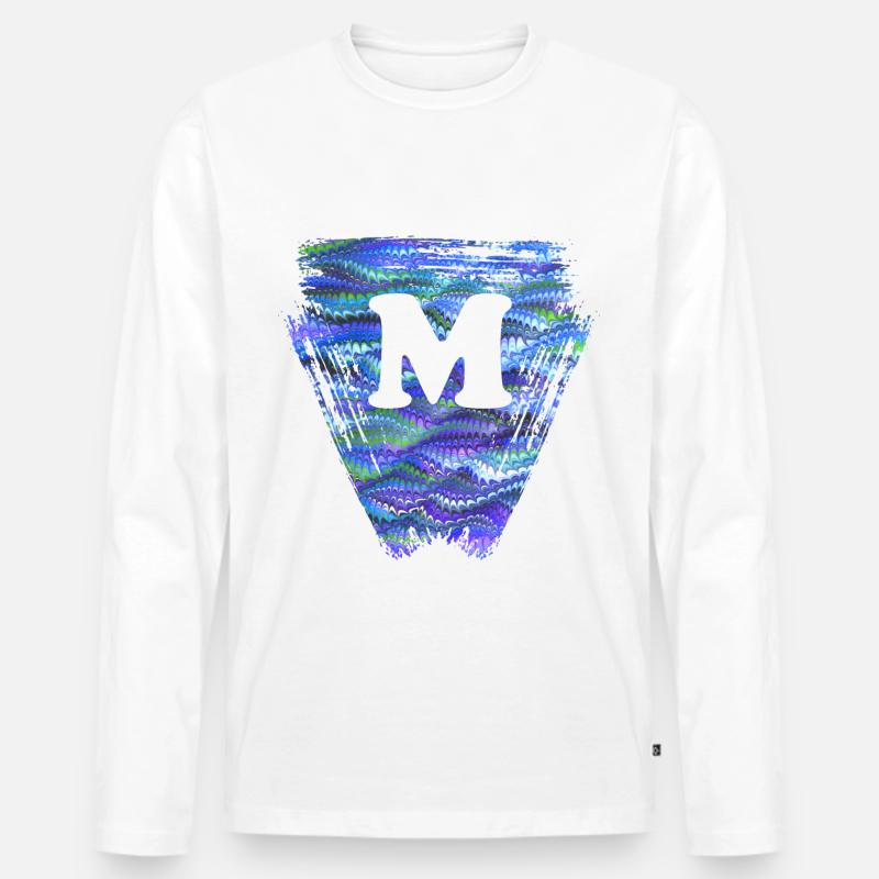 dreieck e 103 m - Männer Premium Bio Langarmshirt - Weiß