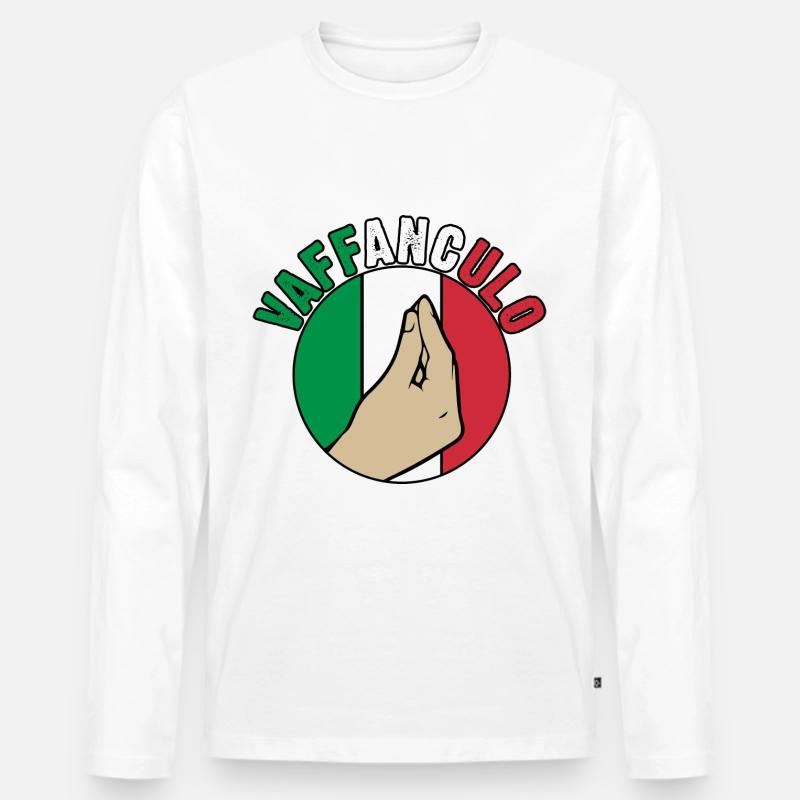 Italien Italiener Vaffanculo - Männer Premium Bio Langarmshirt - undefined