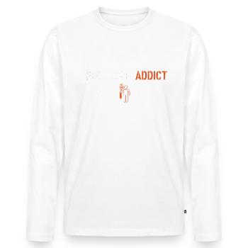 DIY-Süchtige - Männer Premium Bio Langarmshirt - Weiß - Vorne - Nico (187cm)