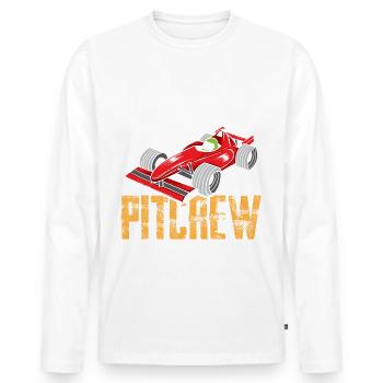 Pit Crew - Course automobile - T-shirt manches longues Premium bio Homme - blanc - Devant - Nico (187cm)