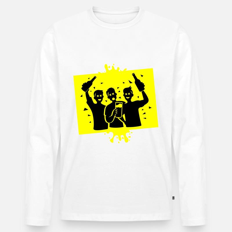 Party Junggesellenabschied Team - Männer Premium Bio Langarmshirt - Weiß