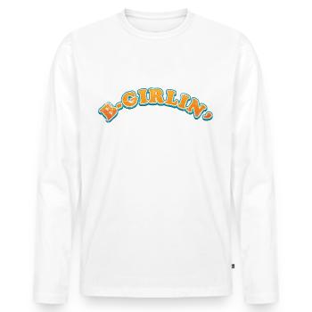 b-Fille Breakdance Fille - T-shirt manches longues Premium bio Homme - blanc - Devant - Nico (187cm)