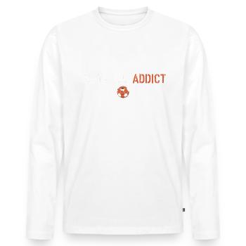 Football addict - Men's Premium Organic Long Sleeve Shirt - white - Front - Nico (187cm)