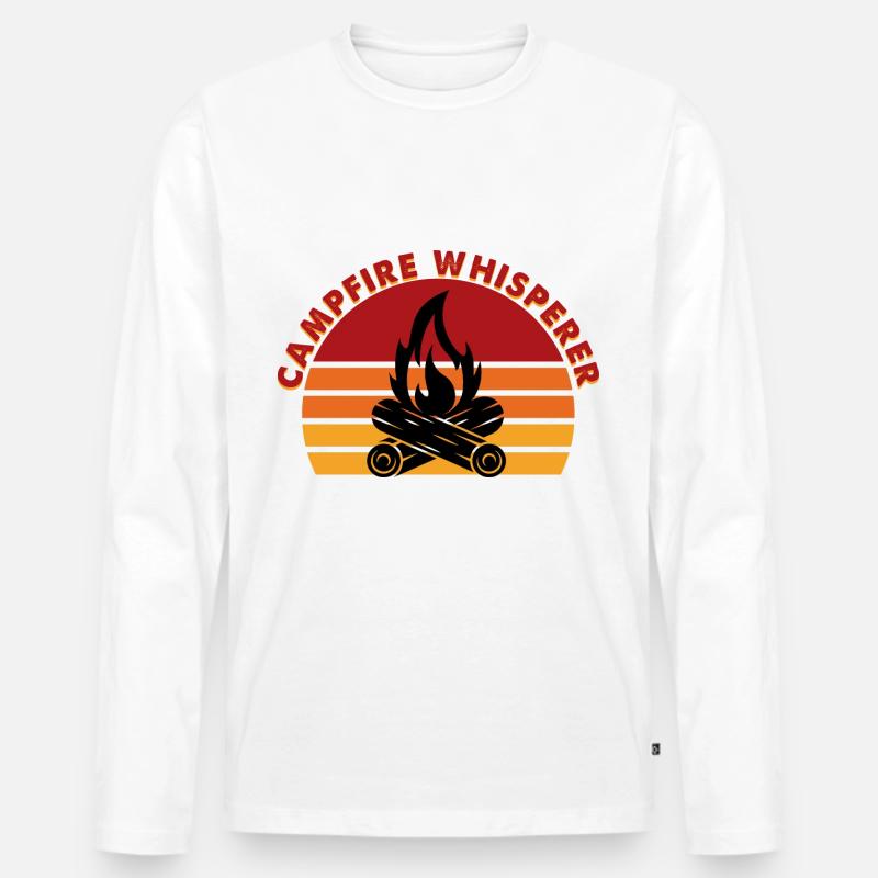 Lagerfeuer Camping - Männer Premium Bio Langarmshirt - undefined