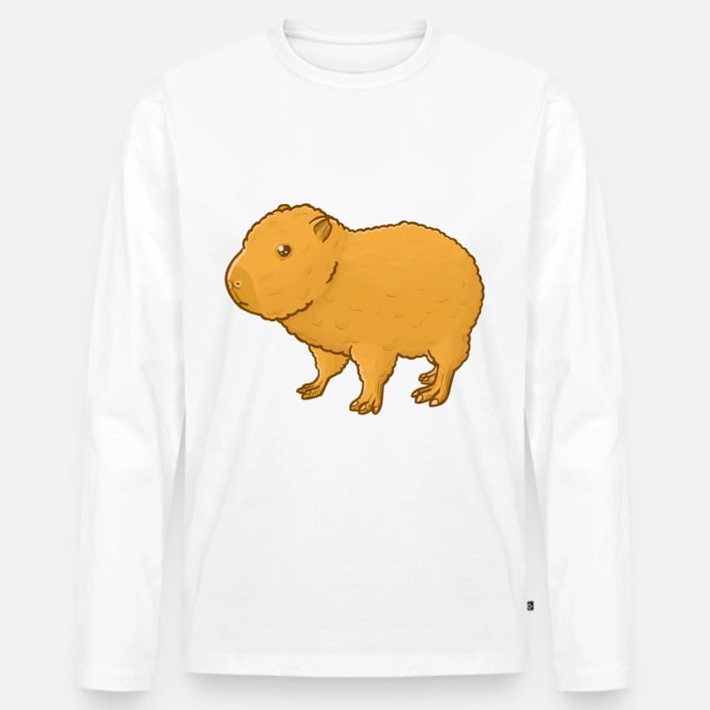 Fluffy Capybara - Männer Premium Bio Langarmshirt - undefined