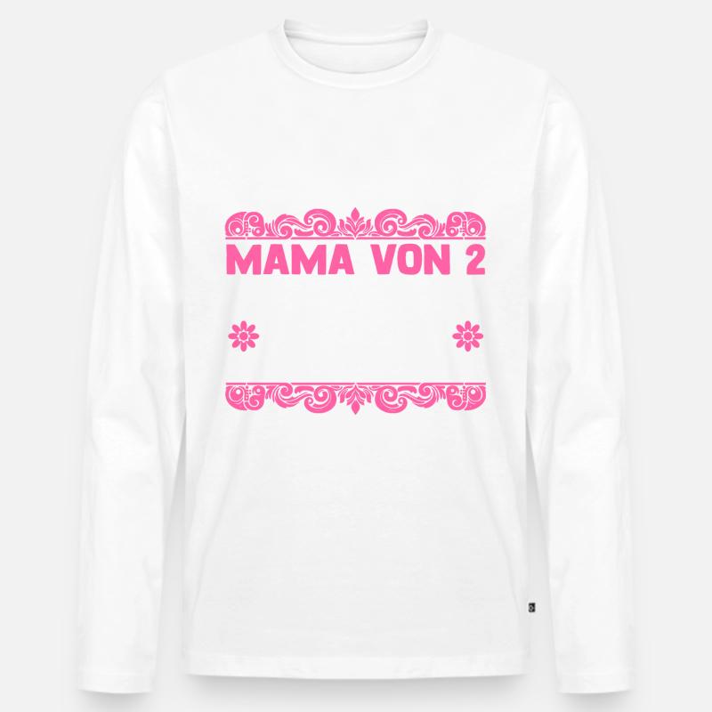 Mama Von 2 Kindern - Männer Premium Bio Langarmshirt - undefined