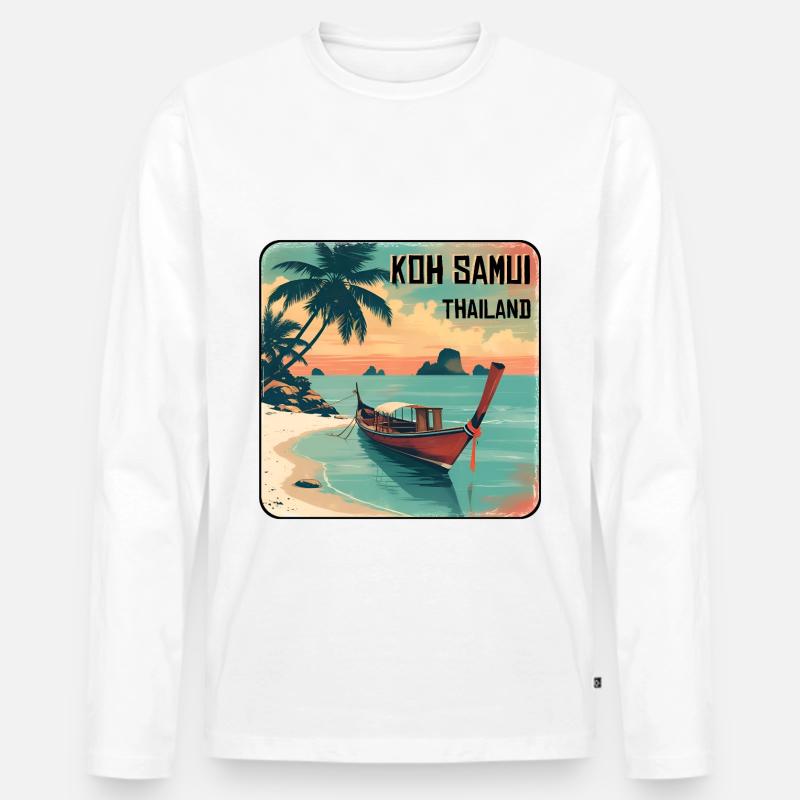 Koh Samui Thailand - Männer Premium Bio Langarmshirt - undefined