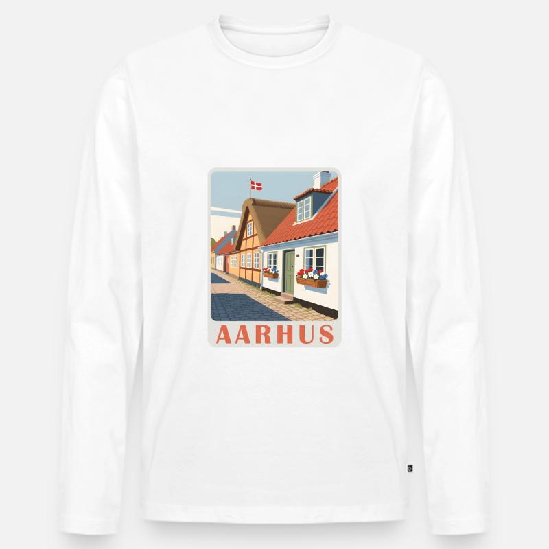Aarhus Dänemark - Männer Premium Bio Langarmshirt - undefined