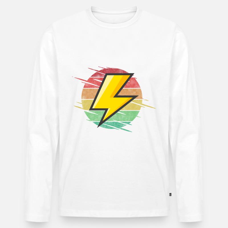 Blitz Stromschlag - Männer Premium Bio Langarmshirt - undefined