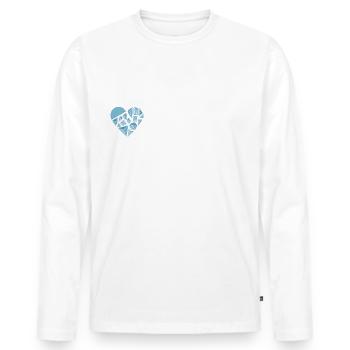 Heart of Boulder Stones - Men's Premium Organic Long Sleeve Shirt - white - Front - Nico (187cm)