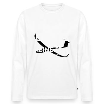 funny saying glider pilot glider pilot - Men's Premium Organic Long Sleeve Shirt - white - Front - Nico (187cm)