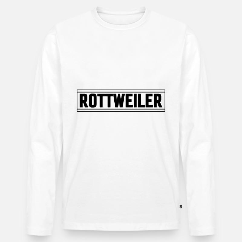 Rottweiler - Männer Premium Bio Langarmshirt - Weiß