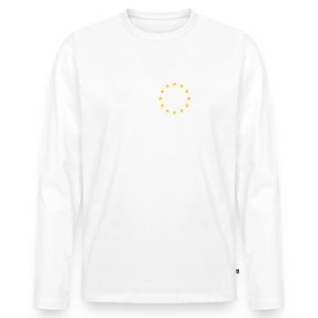 Love Europa EU Flagge Europe Flag - Männer Premium Bio Langarmshirt - Weiß - Vorne - Nico (187cm)