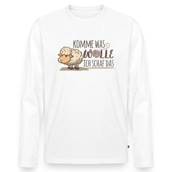 Schaf Schafe, Bauern Hirten Bauern Geschenk - Männer Premium Bio Langarmshirt - Weiß - Vorne - Nico (187cm)