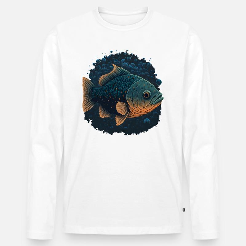 Aquarium Ventilator - Männer Premium Bio Langarmshirt - Weiß