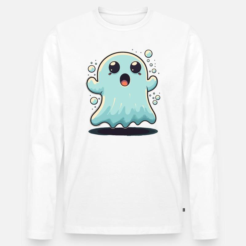Süßer Geist - Männer Premium Bio Langarmshirt - Weiß