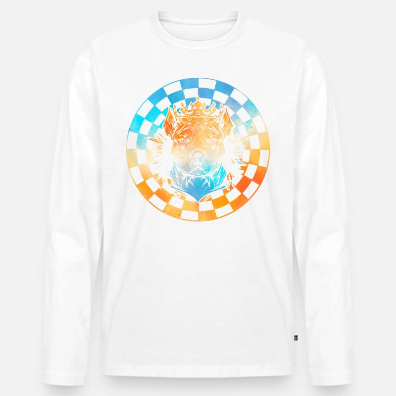 Pitbull - Männer Premium Bio Langarmshirt - Weiß