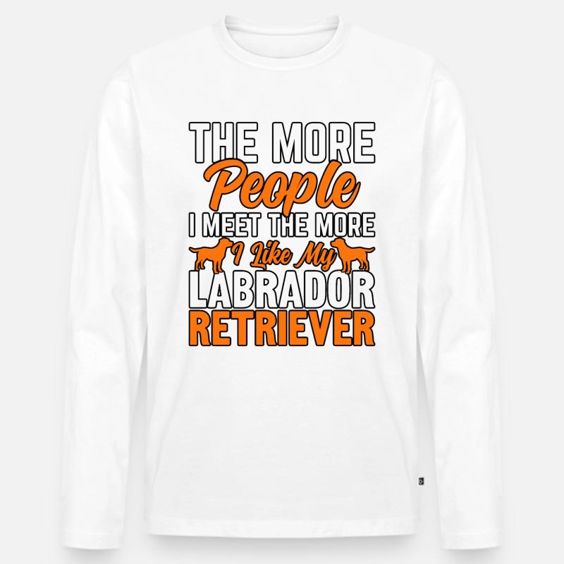 LABRADOR RETRIEVER - Männer Premium Bio Langarmshirt - Weiß