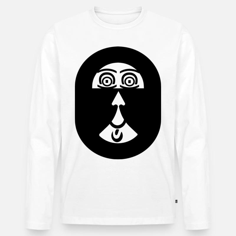 Komisch - Männer Premium Bio Langarmshirt - Weiß