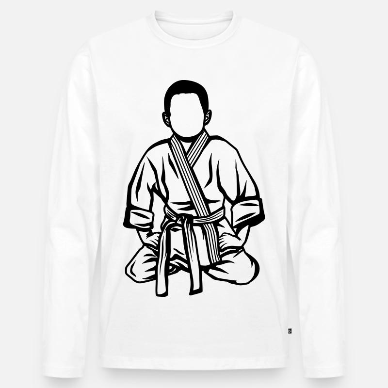 Judo Kid - Männer Premium Bio Langarmshirt - Weiß