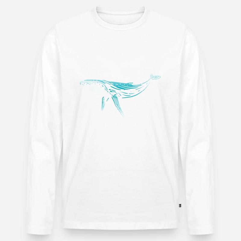 Buckelwal - Rettet den Planeten - Männer Premium Bio Langarmshirt - undefined