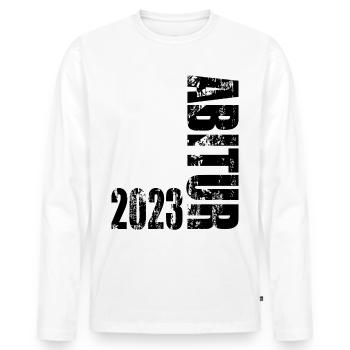 Abitur 2023 - Männer Premium Bio Langarmshirt - Weiß - Vorne - Nico (187cm)