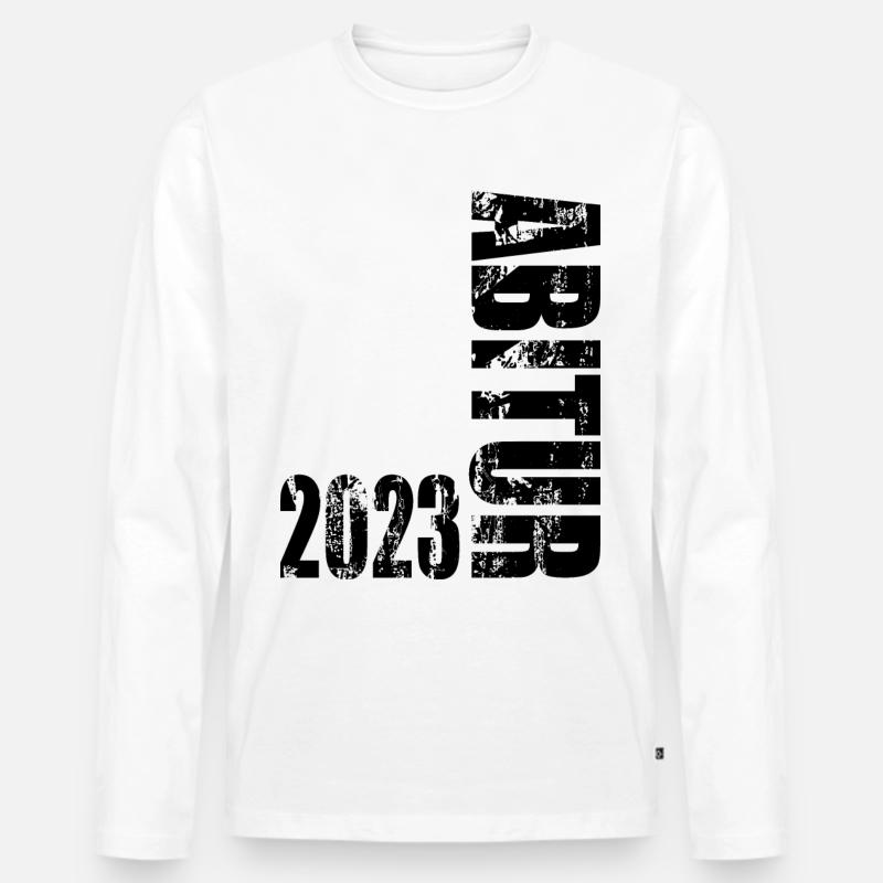 Abitur 2023 - Männer Premium Bio Langarmshirt - Weiß