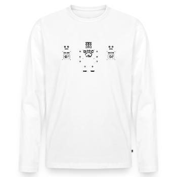 Bringen Sie mich zu Ihrem Wi-Fi Funny Aliens Robots Internet - Männer Premium Bio Langarmshirt - Weiß - Vorne - Nico (187cm)