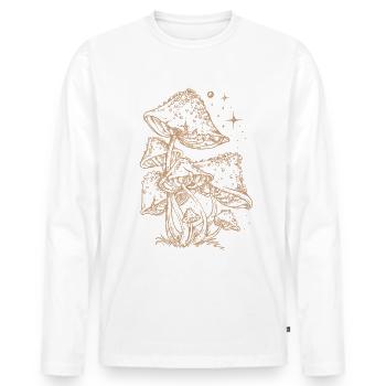 Plizesammeln Nahrungssuche Retro - Männer Premium Bio Langarmshirt - Weiß - Vorne - Nico (187cm)